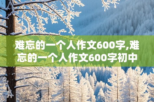 难忘的一个人作文600字,难忘的一个人作文600字初中