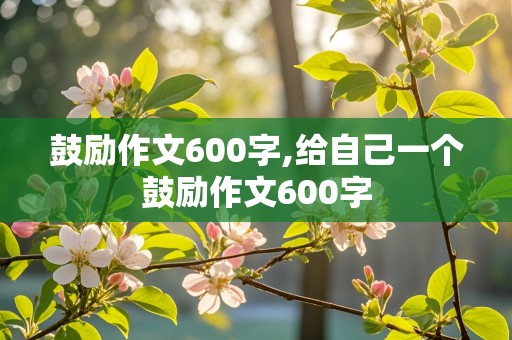 鼓励作文600字,给自己一个鼓励作文600字