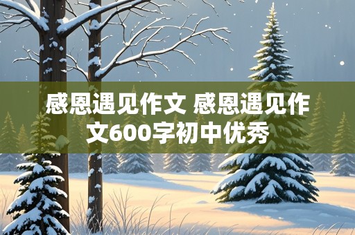 感恩遇见作文 感恩遇见作文600字初中优秀