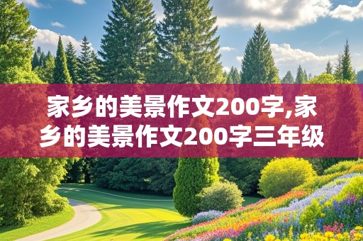 家乡的美景作文200字,家乡的美景作文200字三年级