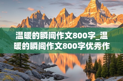 温暖的瞬间作文800字_温暖的瞬间作文800字优秀作文