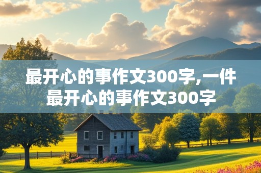 最开心的事作文300字,一件最开心的事作文300字