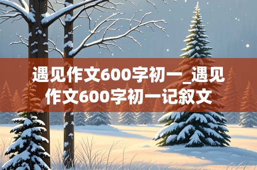 遇见作文600字初一_遇见作文600字初一记叙文