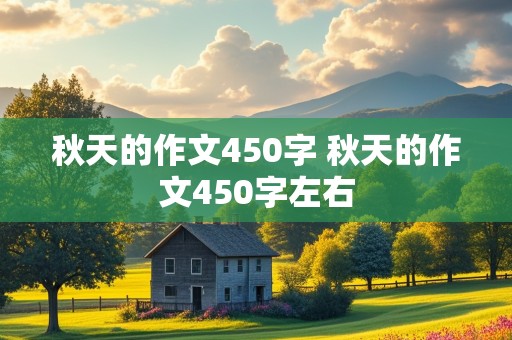 秋天的作文450字 秋天的作文450字左右