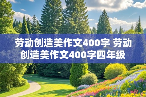 劳动创造美作文400字 劳动创造美作文400字四年级