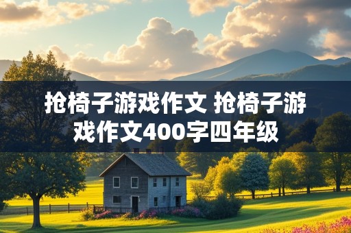 抢椅子游戏作文 抢椅子游戏作文400字四年级