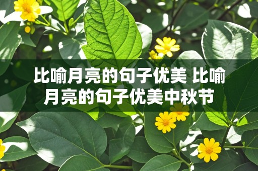 比喻月亮的句子优美 比喻月亮的句子优美中秋节