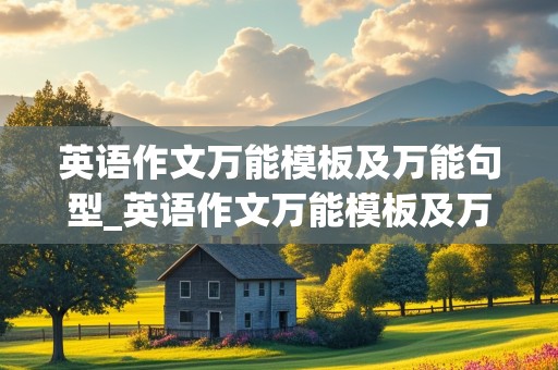 英语作文万能模板及万能句型_英语作文万能模板及万能句型初中