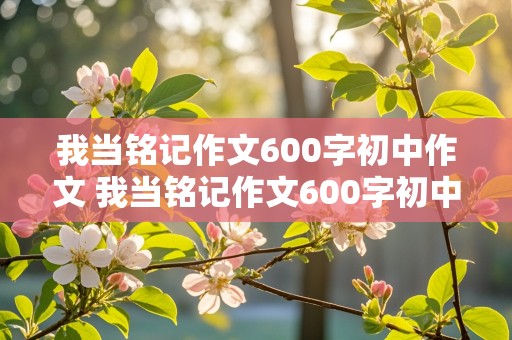 我当铭记作文600字初中作文 我当铭记作文600字初中作文记叙文