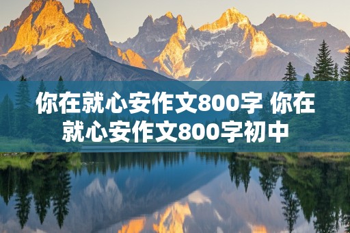 你在就心安作文800字 你在就心安作文800字初中