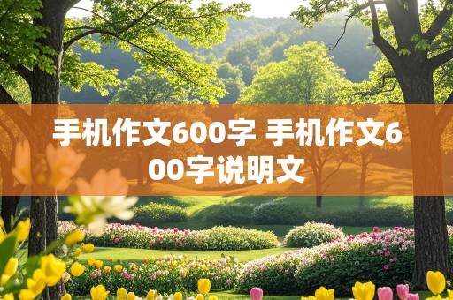 手机作文600字 手机作文600字说明文