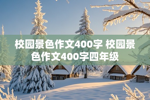 校园景色作文400字 校园景色作文400字四年级