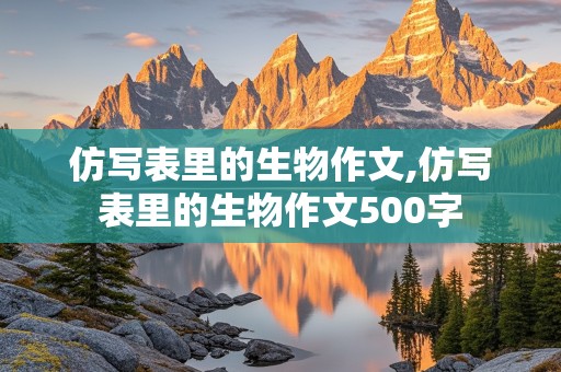 仿写表里的生物作文,仿写表里的生物作文500字