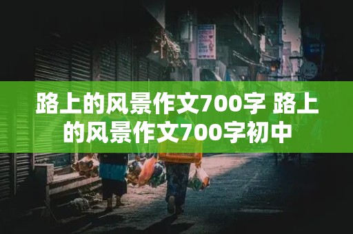 路上的风景作文700字 路上的风景作文700字初中