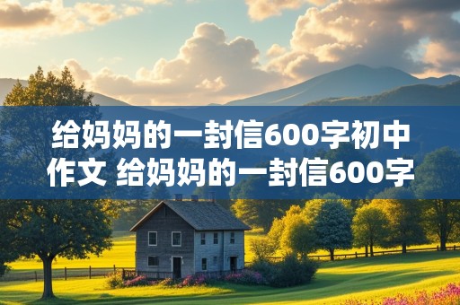 给妈妈的一封信600字初中作文 给妈妈的一封信600字初中作文回复信怎么写