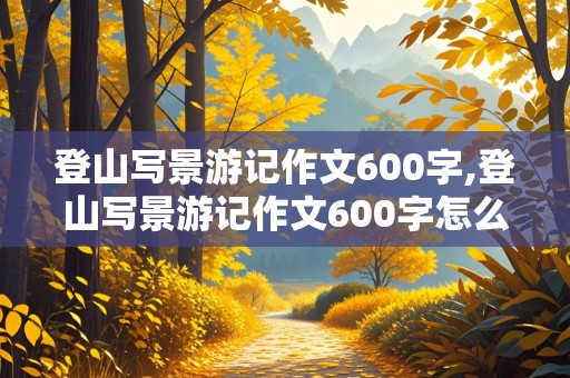 登山写景游记作文600字,登山写景游记作文600字怎么写