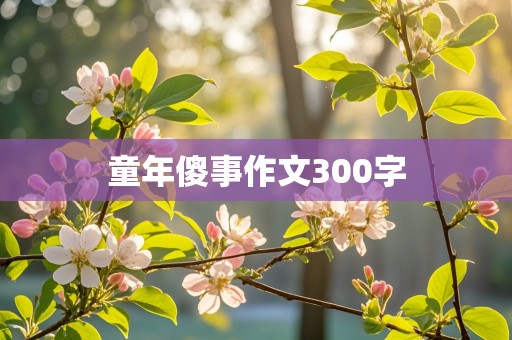 童年傻事作文300字