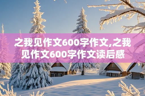 之我见作文600字作文,之我见作文600字作文读后感