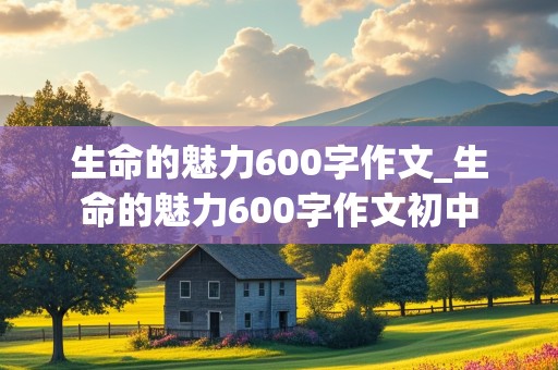 生命的魅力600字作文_生命的魅力600字作文初中