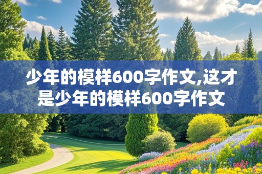 少年的模样600字作文,这才是少年的模样600字作文