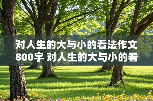 对人生的大与小的看法作文800字 对人生的大与小的看法作文800字怎么写