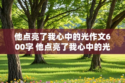 他点亮了我心中的光作文600字 他点亮了我心中的光作文600字初中