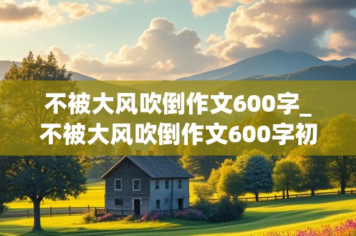 不被大风吹倒作文600字_不被大风吹倒作文600字初三