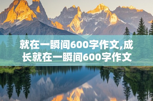 就在一瞬间600字作文,成长就在一瞬间600字作文