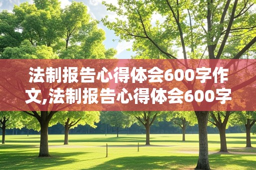 法制报告心得体会600字作文,法制报告心得体会600字作文校园欺凌民法典