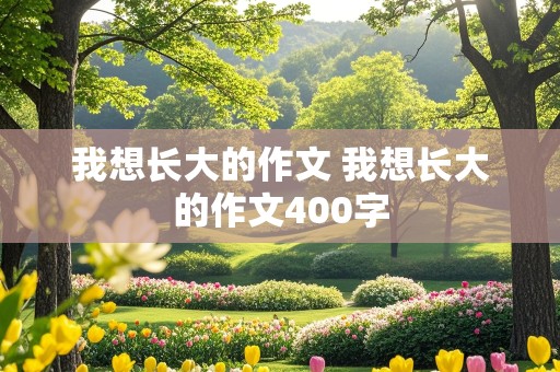 我想长大的作文 我想长大的作文400字