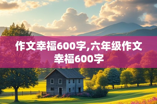 作文幸福600字,六年级作文幸福600字