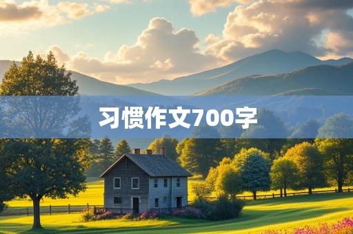 习惯作文700字