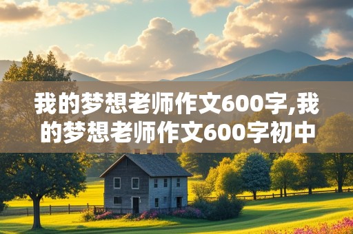 我的梦想老师作文600字,我的梦想老师作文600字初中