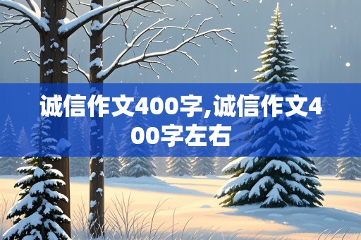 诚信作文400字,诚信作文400字左右