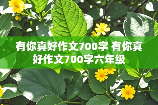 有你真好作文700字 有你真好作文700字六年级