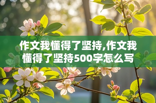 作文我懂得了坚持,作文我懂得了坚持500字怎么写