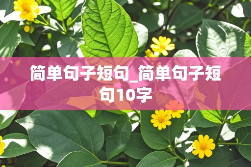 简单句子短句_简单句子短句10字