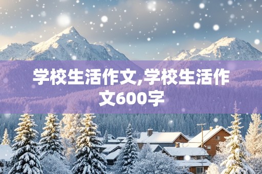 学校生活作文,学校生活作文600字