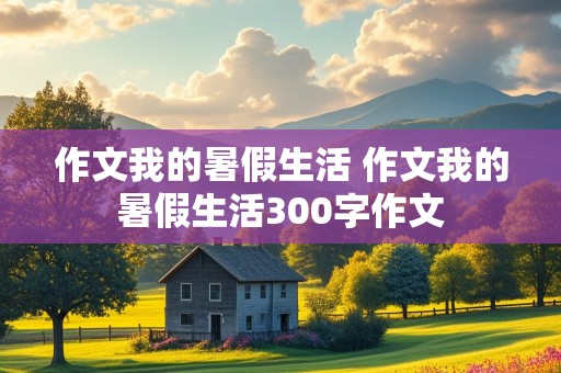 作文我的暑假生活 作文我的暑假生活300字作文