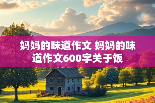 妈妈的味道作文 妈妈的味道作文600字关于饭