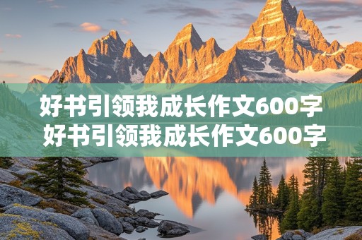 好书引领我成长作文600字 好书引领我成长作文600字作文