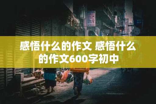 感悟什么的作文 感悟什么的作文600字初中