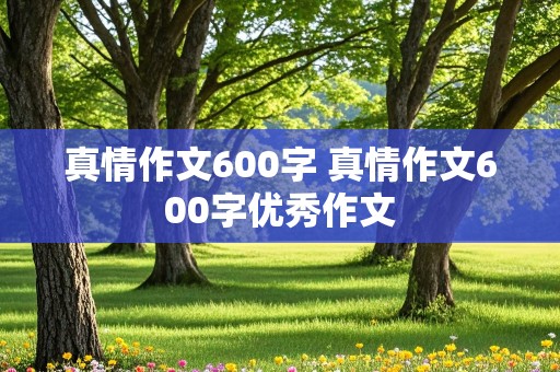 真情作文600字 真情作文600字优秀作文