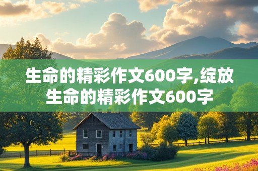 生命的精彩作文600字,绽放生命的精彩作文600字