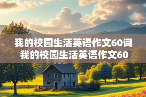 我的校园生活英语作文60词 我的校园生活英语作文60词带翻译