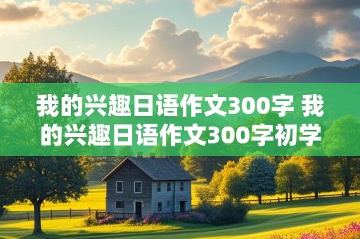 我的兴趣日语作文300字 我的兴趣日语作文300字初学者