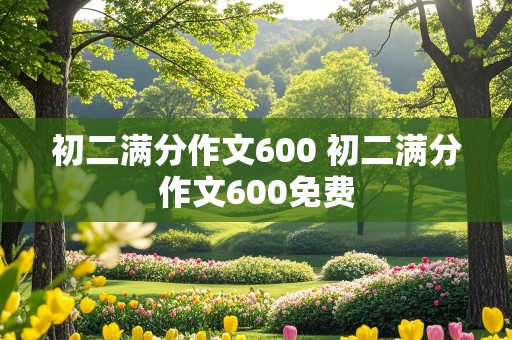 初二满分作文600 初二满分作文600免费