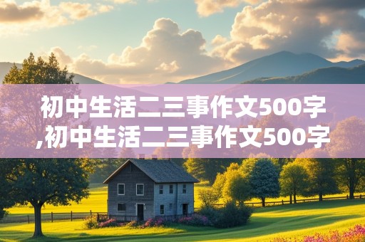 初中生活二三事作文500字,初中生活二三事作文500字左右