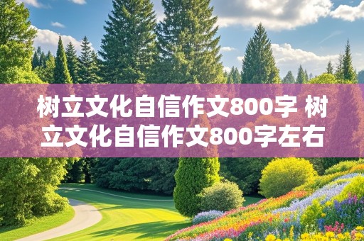 树立文化自信作文800字 树立文化自信作文800字左右