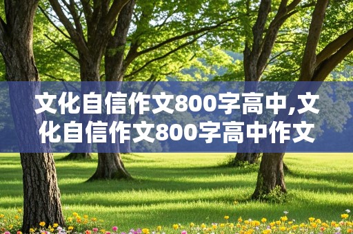 文化自信作文800字高中,文化自信作文800字高中作文